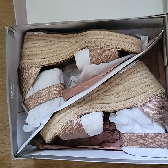 Franco Sarto Clemens Jute Wrapped Espadrille Wedge Heel Sandals 7 New in Box - Picture 3 of 6